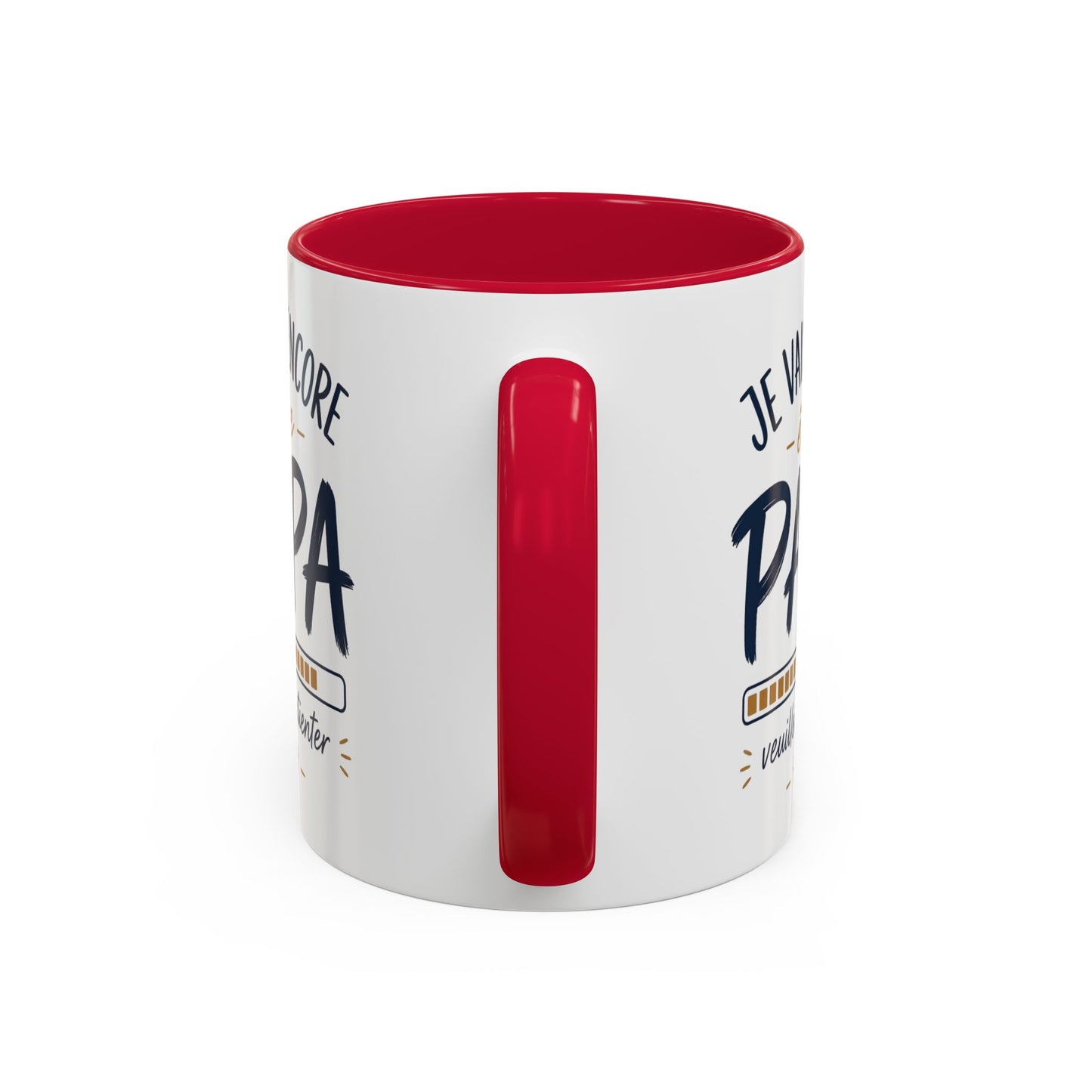 Mug Je Vais Encore Être Papa – Tasse Annonce Grossesse Humoristique – Cadeau Futur Papa Bébé Famille – Céramique 325ml Noir Bleu Rouge