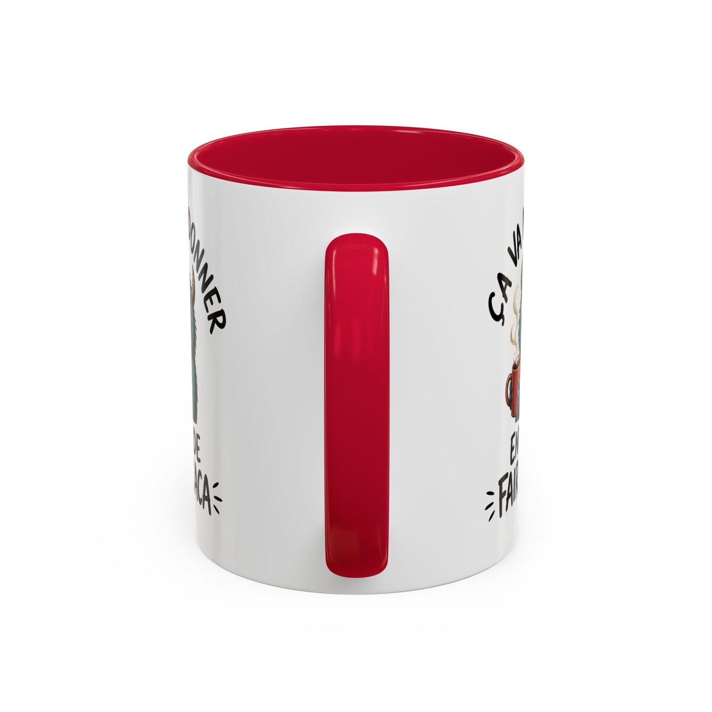 Mug Humoristique Monstre Bleu – Tasse Café Drôle – Cadeau Original Homme et Femme, Collègue Ami Noir Bleu Rouge
