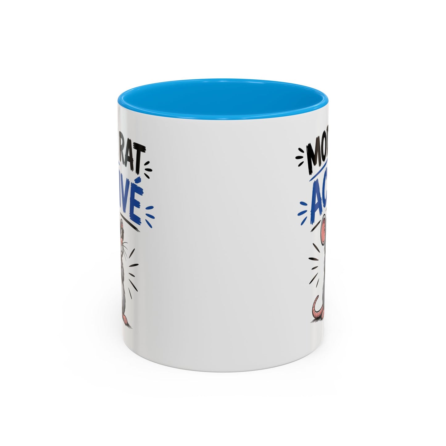 Mug Humour Mode Rat Activé – Tasse Souris Cool avec Lunettes – Cadeau Original Drôle et Décalé Céramique 325ml Noir Bleu Rouge