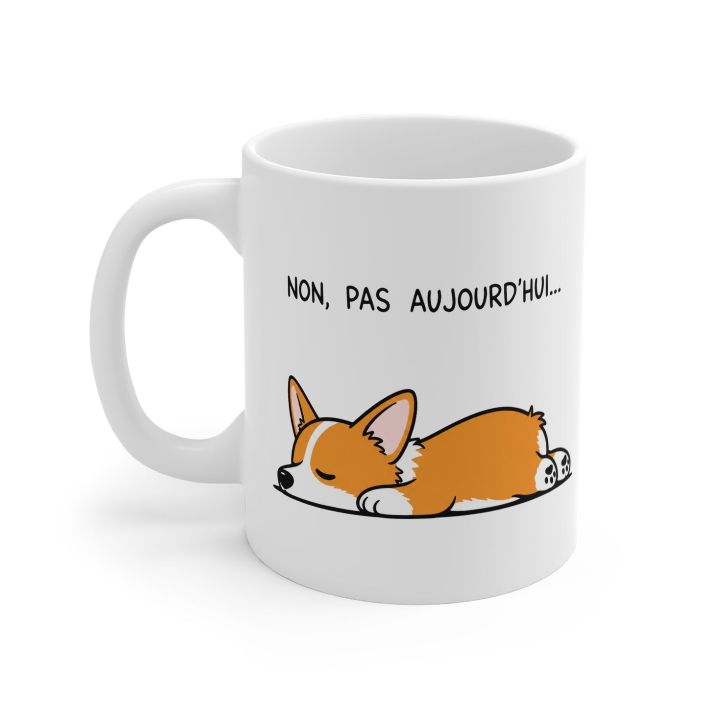 Tasse Corgi Humour – Mug Chien Dormeur Mignon – Cadeau Amoureux des Chiens 325 ml