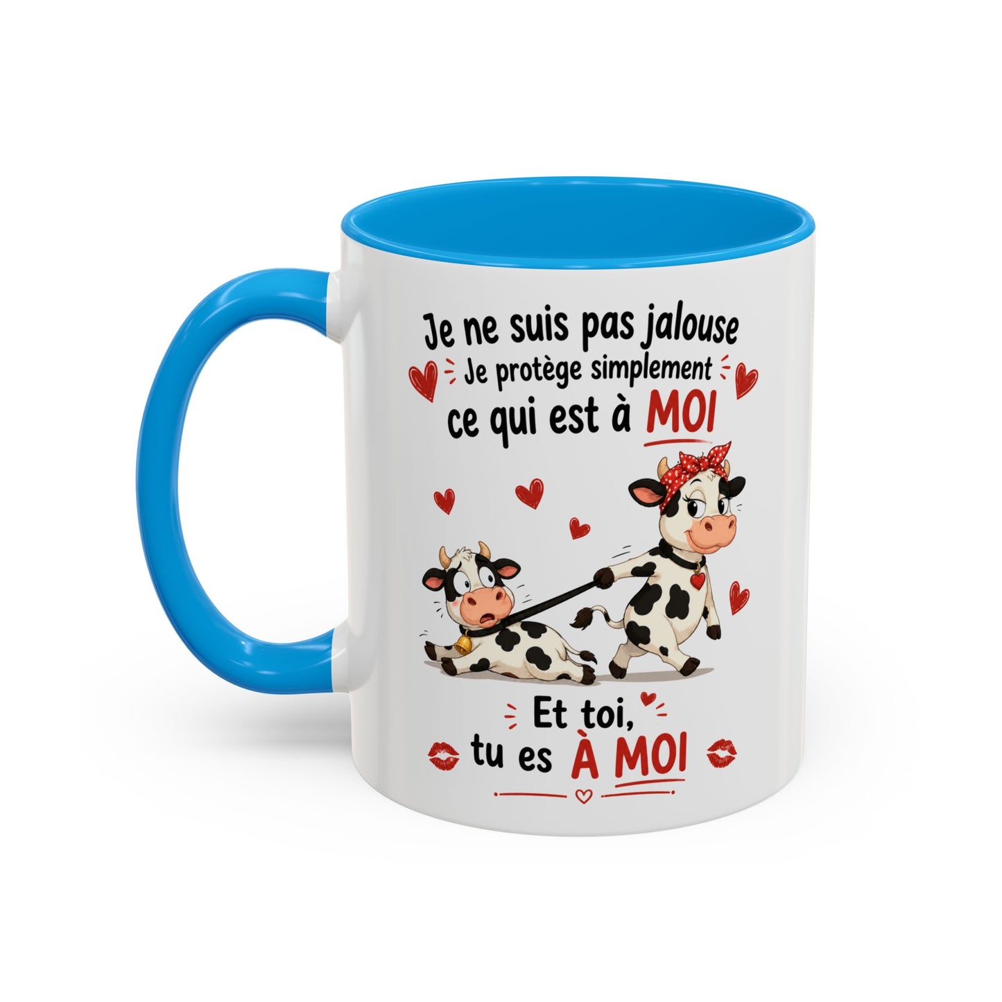 Tasse Vache Couple Humour – Mug Animaux Amoureux Drôle – Cadeau Couple Original 325ml