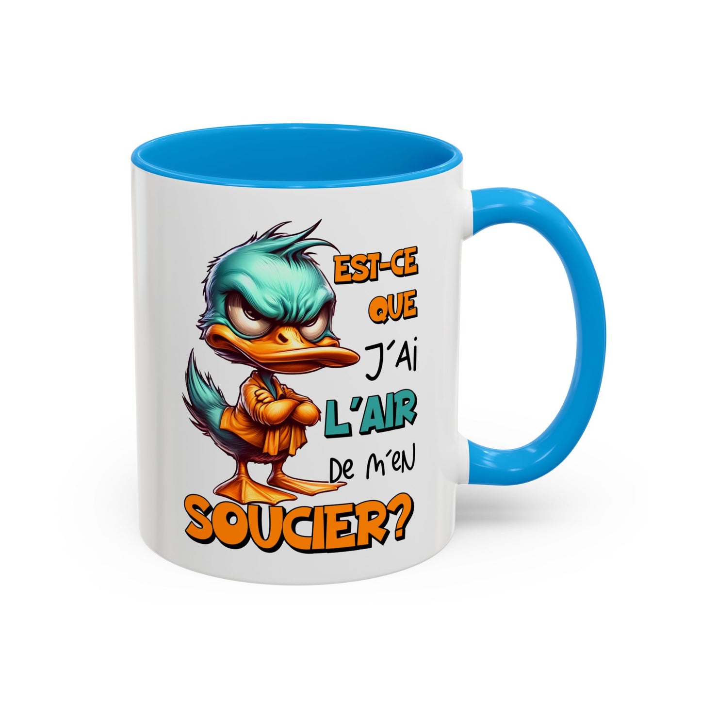 Tasse Est-Ce Que J’Ai L’Air De M’en Soucier – Mug Canard Humour Drôle Cartoon – Cadeau Fun 325ml