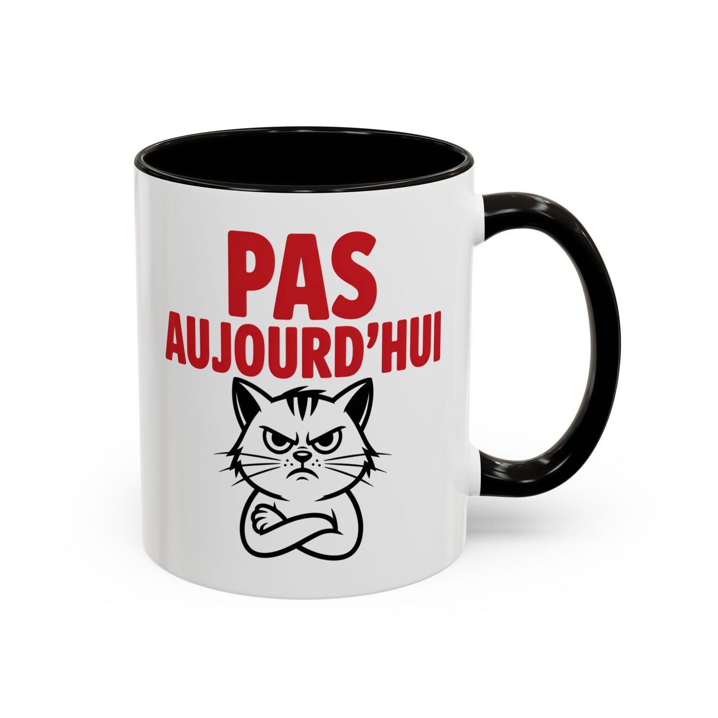 Mug  Chat Humoristique Pas Aujourd’hui – Tasse Café Drôle Anti Motivation – Cadeau Humour Bureau 325ml