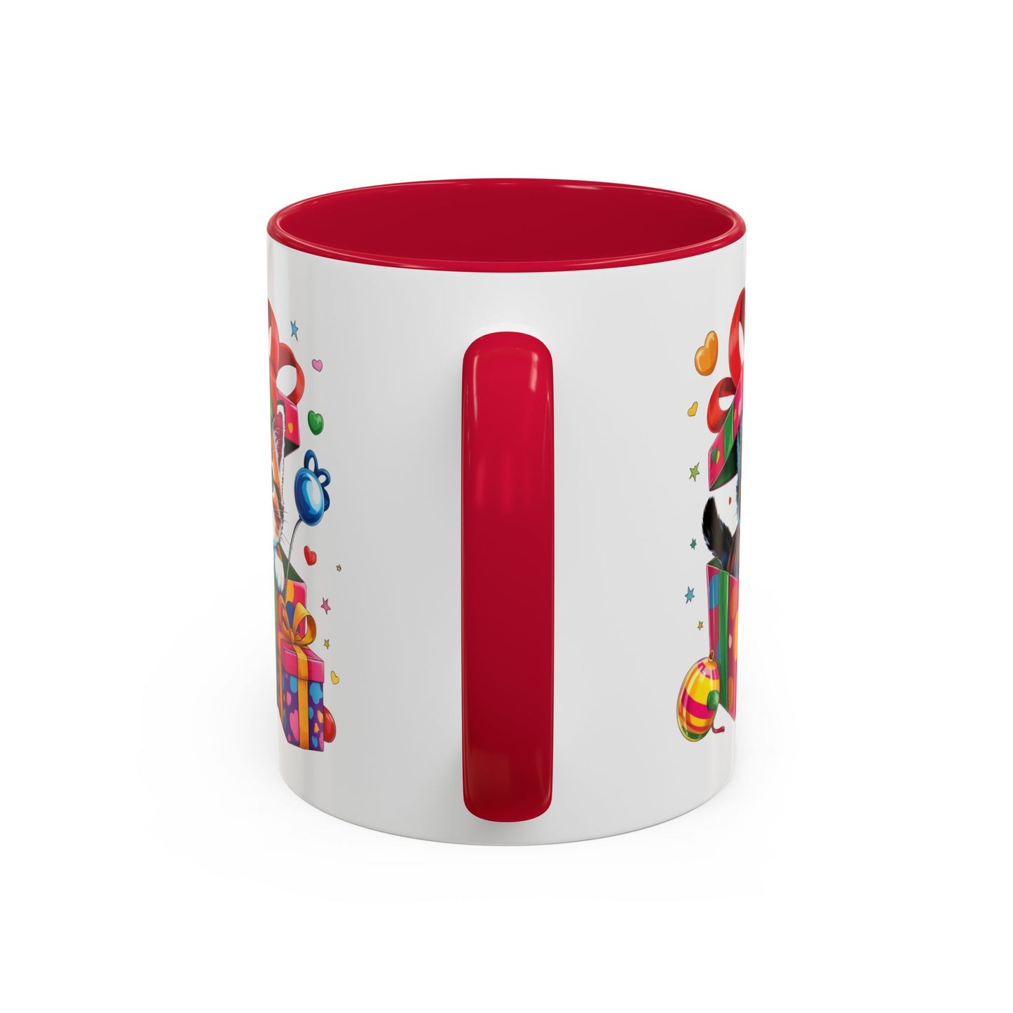 Mug Chaton dans Boîte Cadeau – Tasse Chat Mignon avec Ruban et Cadeaux – Idée Cadeau 325ml