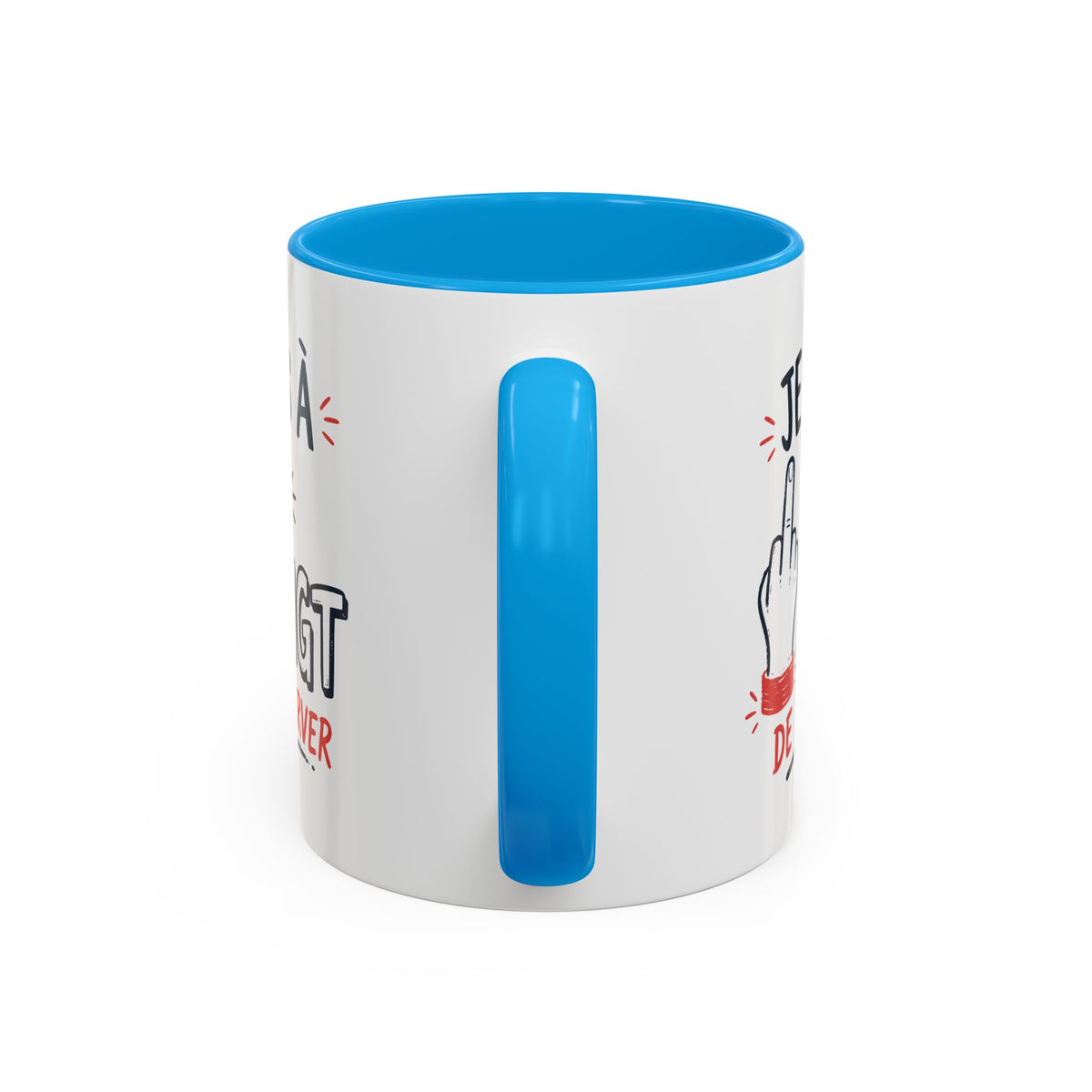 Mug Humour Doigt d’Honneur – Je Suis à 1 Doigt de M’énerver – Tasse Drôle Sarcastique – Cadeau Original Homme Femme noir bleu rouge