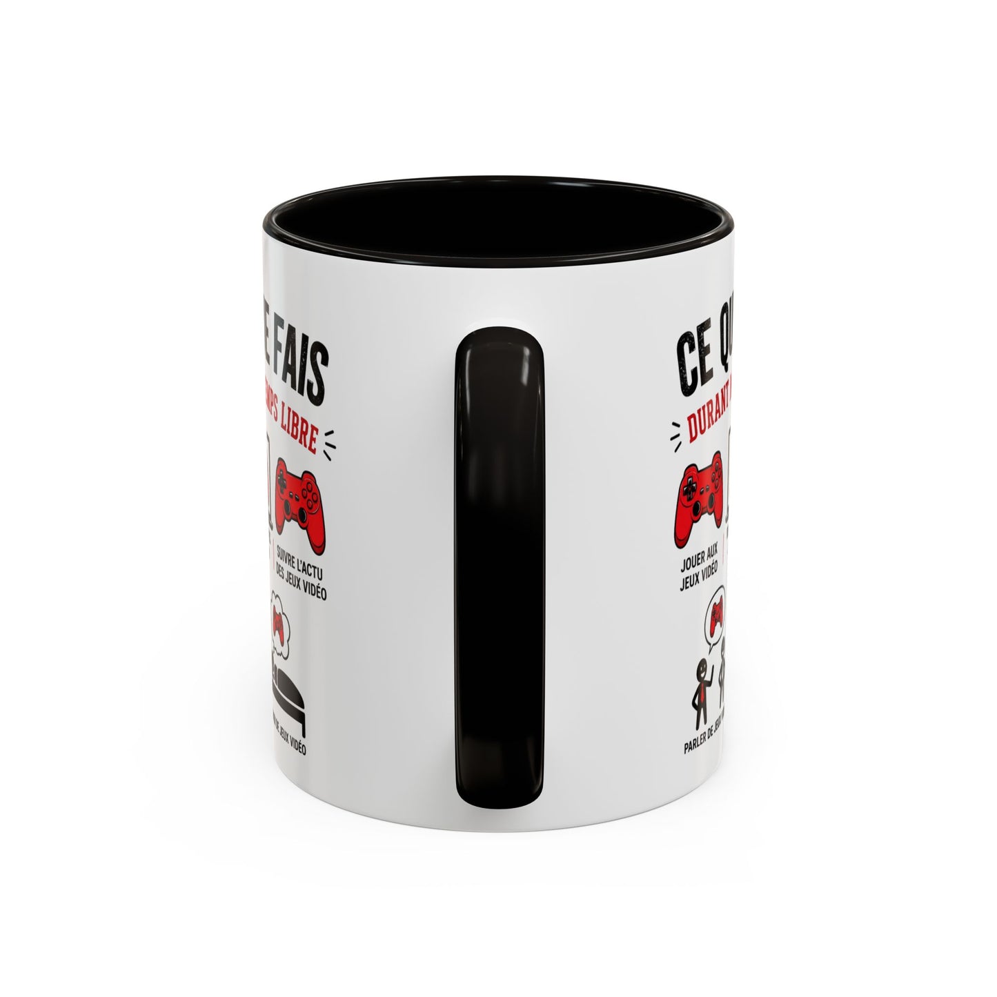 Mug Gamer Humour – Ce Que Je Fais Durant Mon Temps Libre – Tasse Jeux Vidéo Drôle Cadeau Original Céramique 325ml