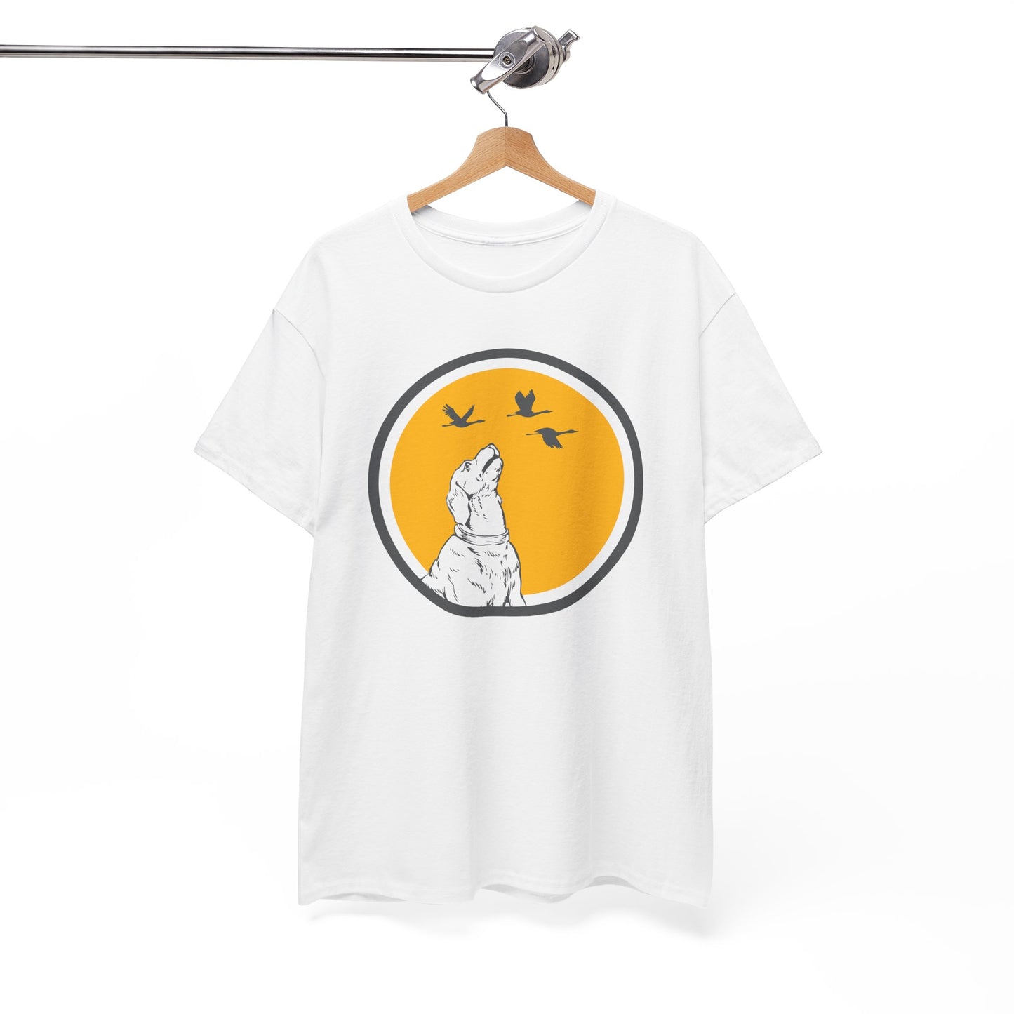 T-Shirt Chien Homme et Femme – Cadeau Amoureux des Chiens et Nature – Chien Oiseaux Plein Air – Idée Cadeau Passion Animaux