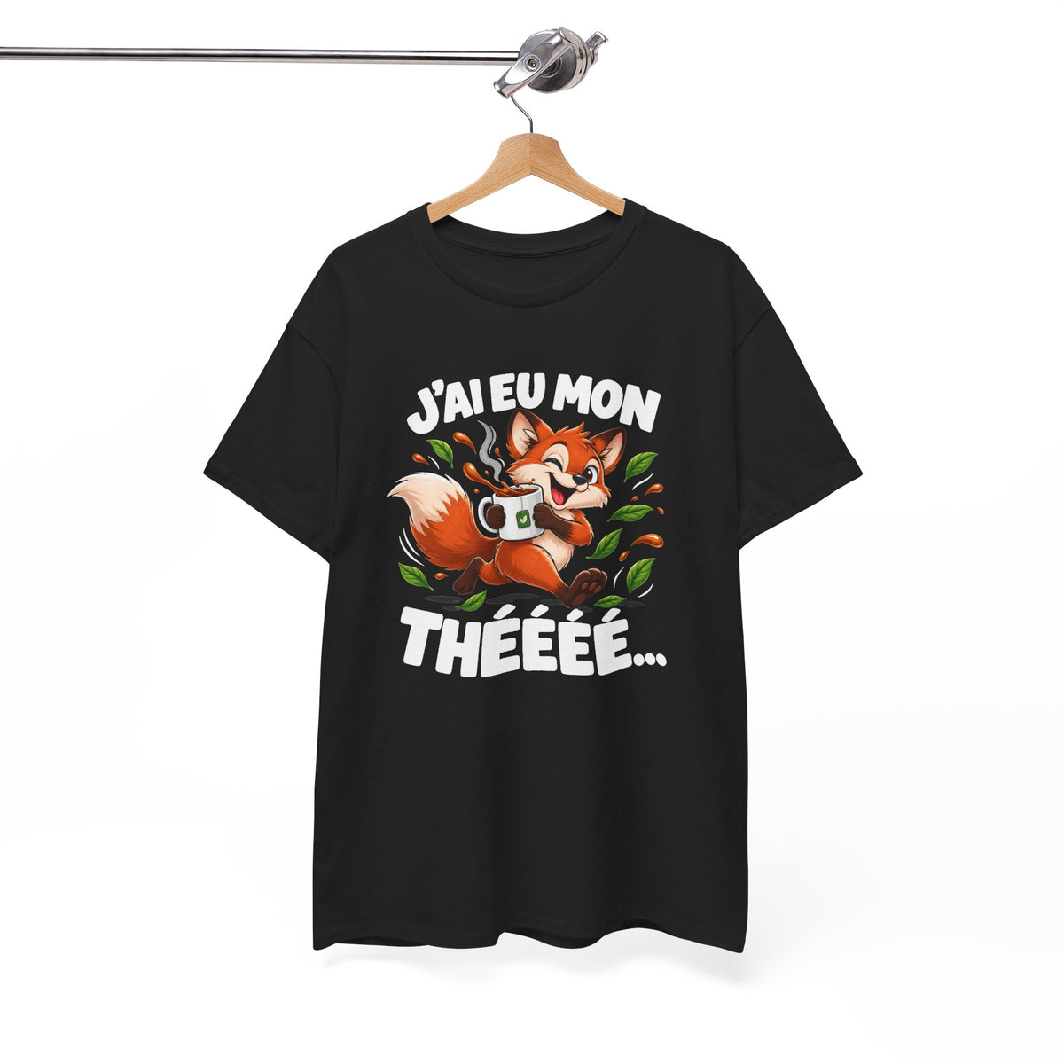Tee Shirt Thé Homme Femme – J’ai Eu Mon Thé – T-Shirt Humour Renard Amoureux du Thé Cadeau Original