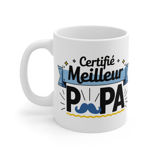 Mug "Certifié Meilleur Papa" - idée cadeau pour la Fête des Pères