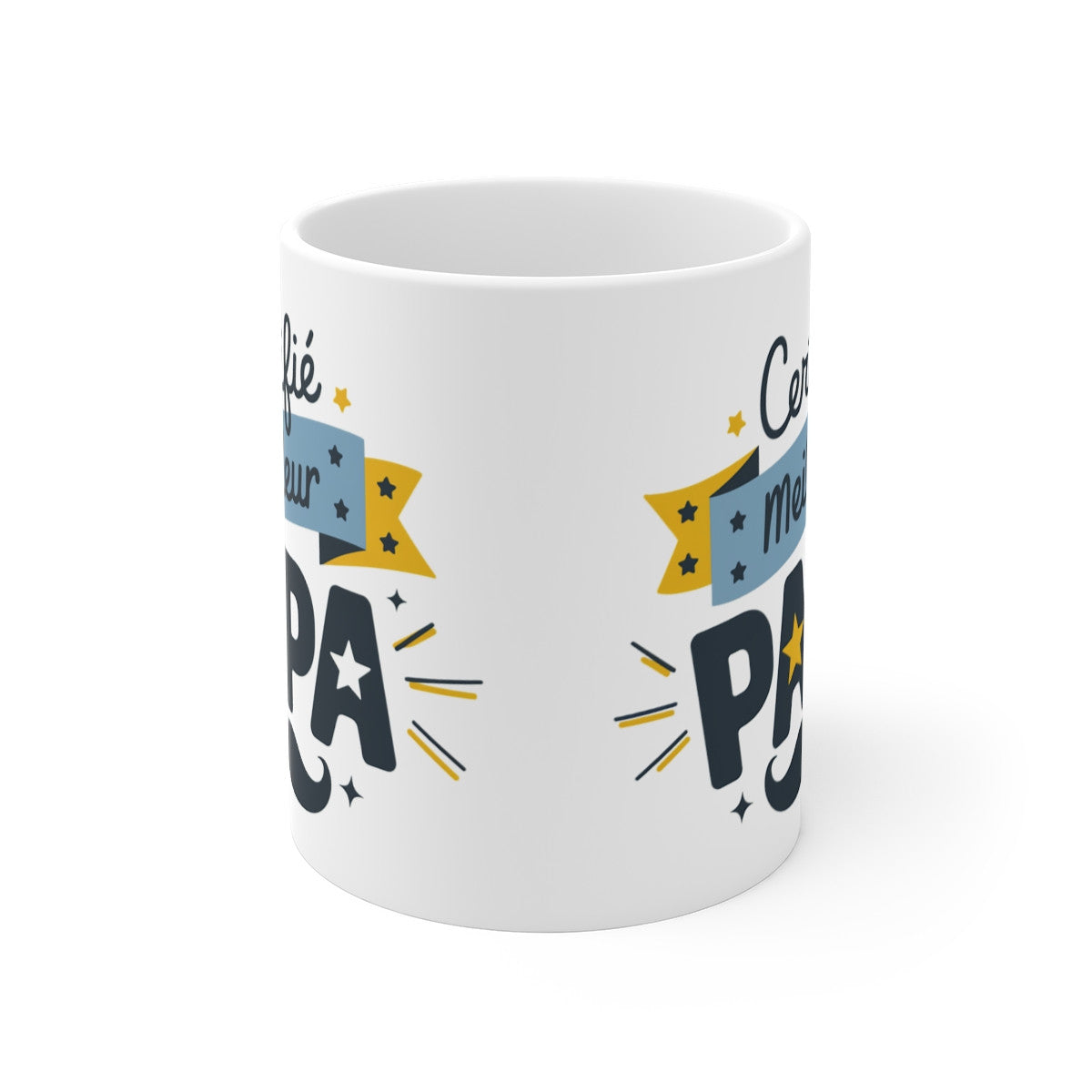 Mug "Certifié Meilleur Papa" - Cadeau pour les pères