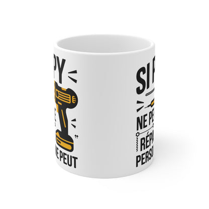 Mug "Si Papy Ne Peut Le Réparer, Personne Ne Peut" - idée cadeau pour Les Grands-Pères Bricoleurs
