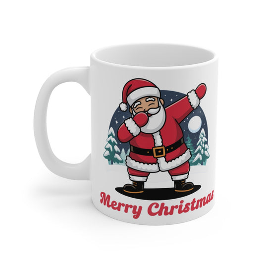 Mug de Noël "Merry Christmas" -  Tasse Père Noël qui Fait le Dab