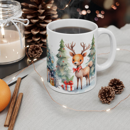 Mug Noël avec Père Noël et Renne - Cadeau Festif et Original pour les Fêtes