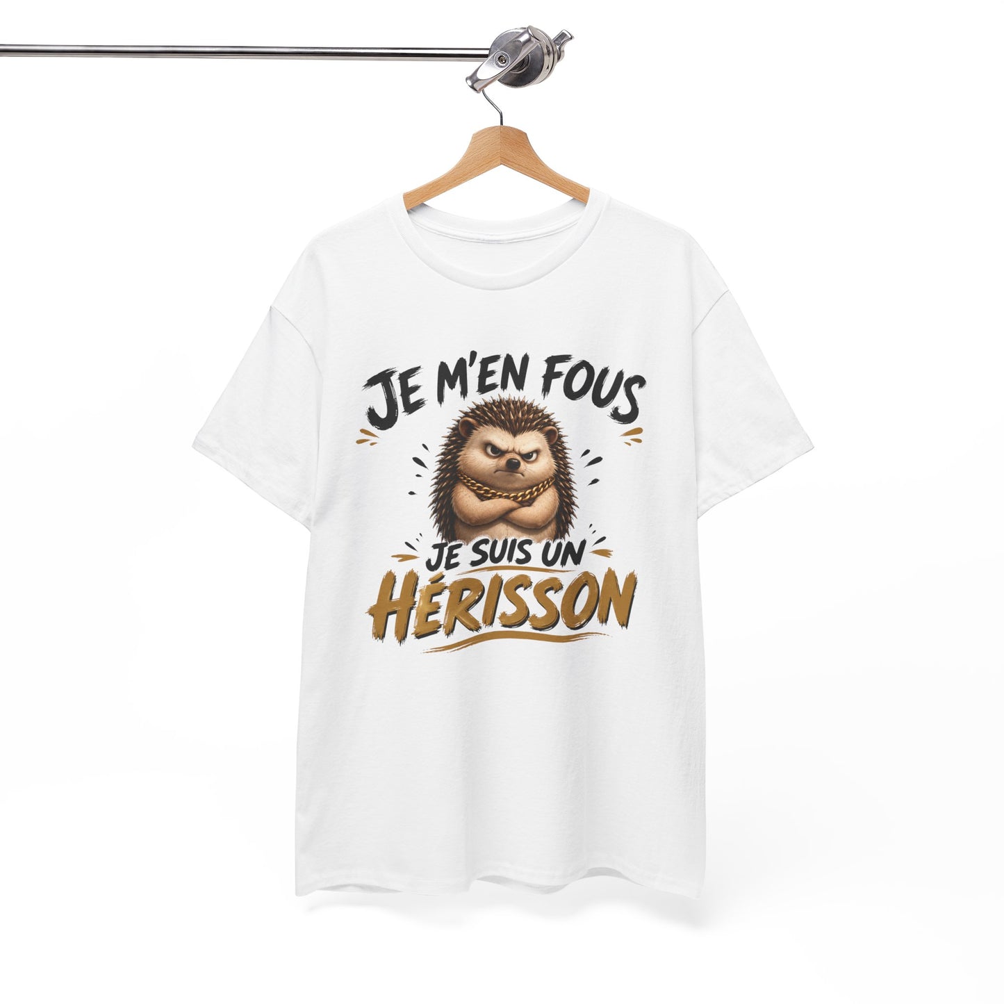 Tee-Shirt Homme Femme Je M’en Fous Je Suis Un Hérisson – Hérisson Humoristique – Cadeau Humour Adulte