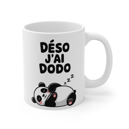 Mug Animal  Panda "Désolé J'ai Dodo" - Idée Cadeau Drôle Amusant et Relaxant pour les Amateurs de Sieste