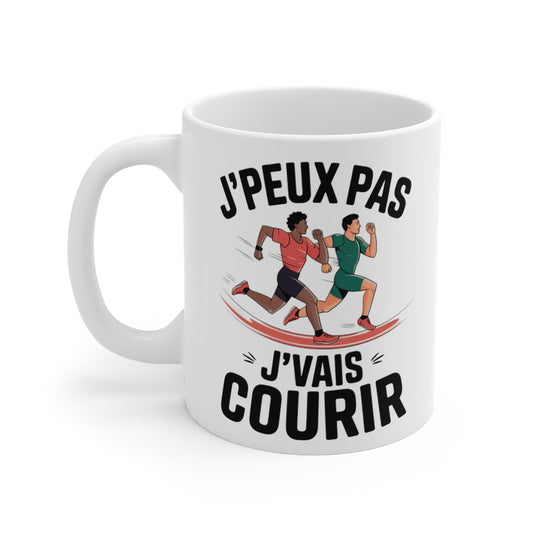 Mug Tasse Drôle "J'peux Pas, J'vais Courir" - Pour Les Passionnés de Running