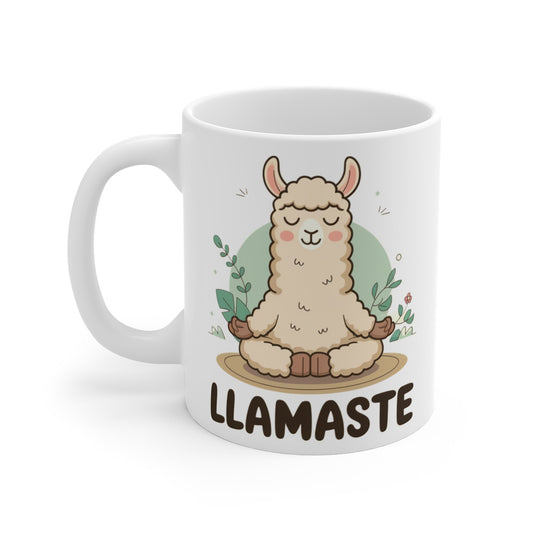Mug Tasse Animal Llama "Llamaste" -  Idée cadeau Humour,Paix et Sérénité en Toute Simplicité