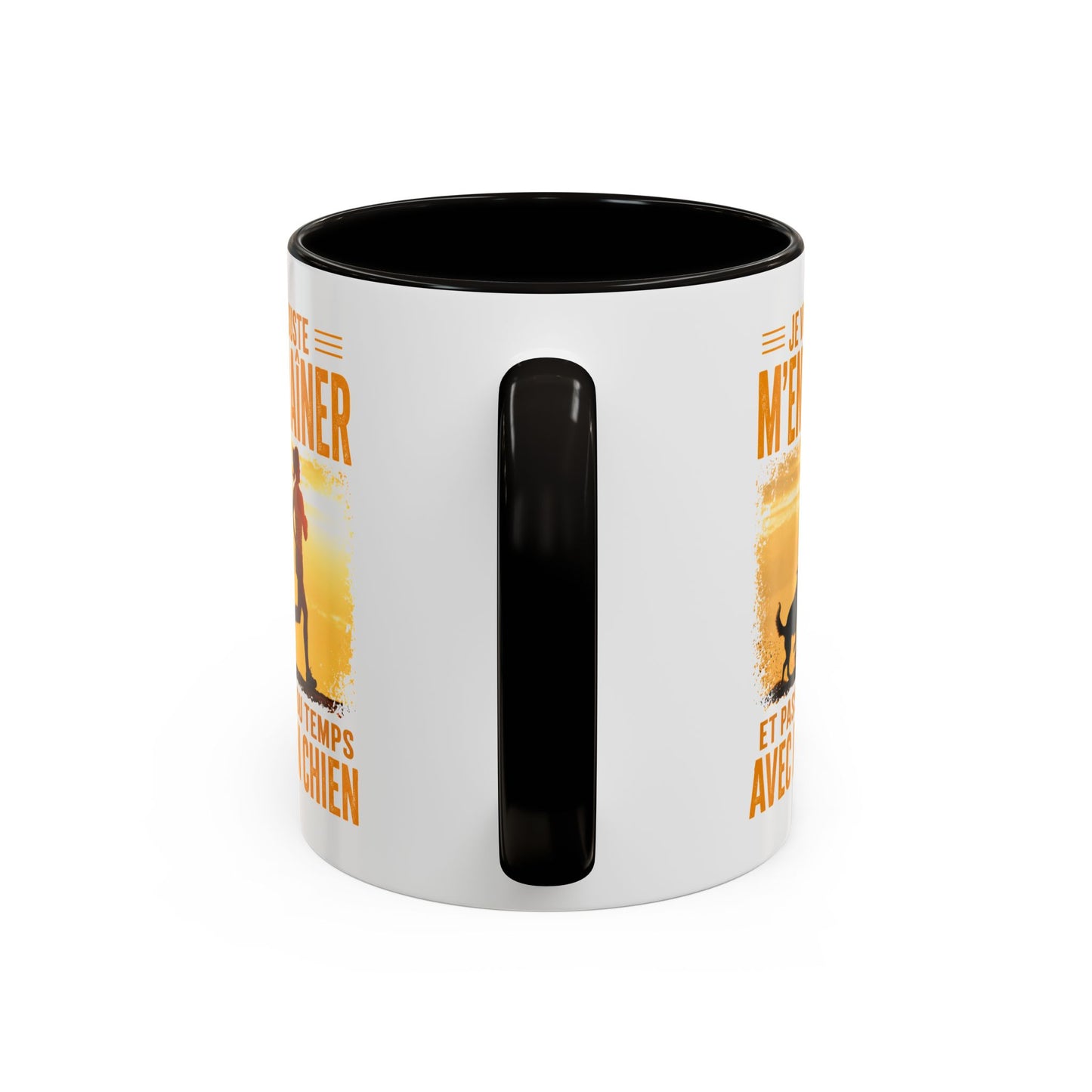 Mug Running Femme avec Chien – Tasse Course à Pied Jogging Sport – Cadeau Coureuse Amoureuse des Chiens Noir Bleu Rouge
