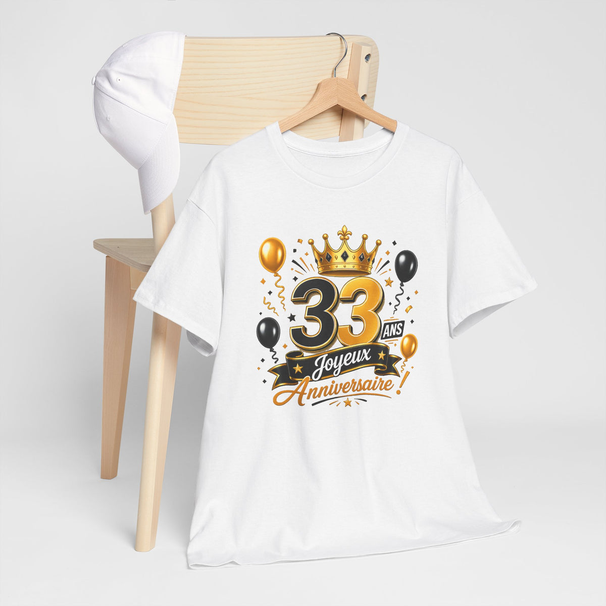 Tee Shirt Anniversaire 33 Ans Homme et Femme Joyeux Anniversaire Cadeau 33 Ans Idée Cadeau Adulte