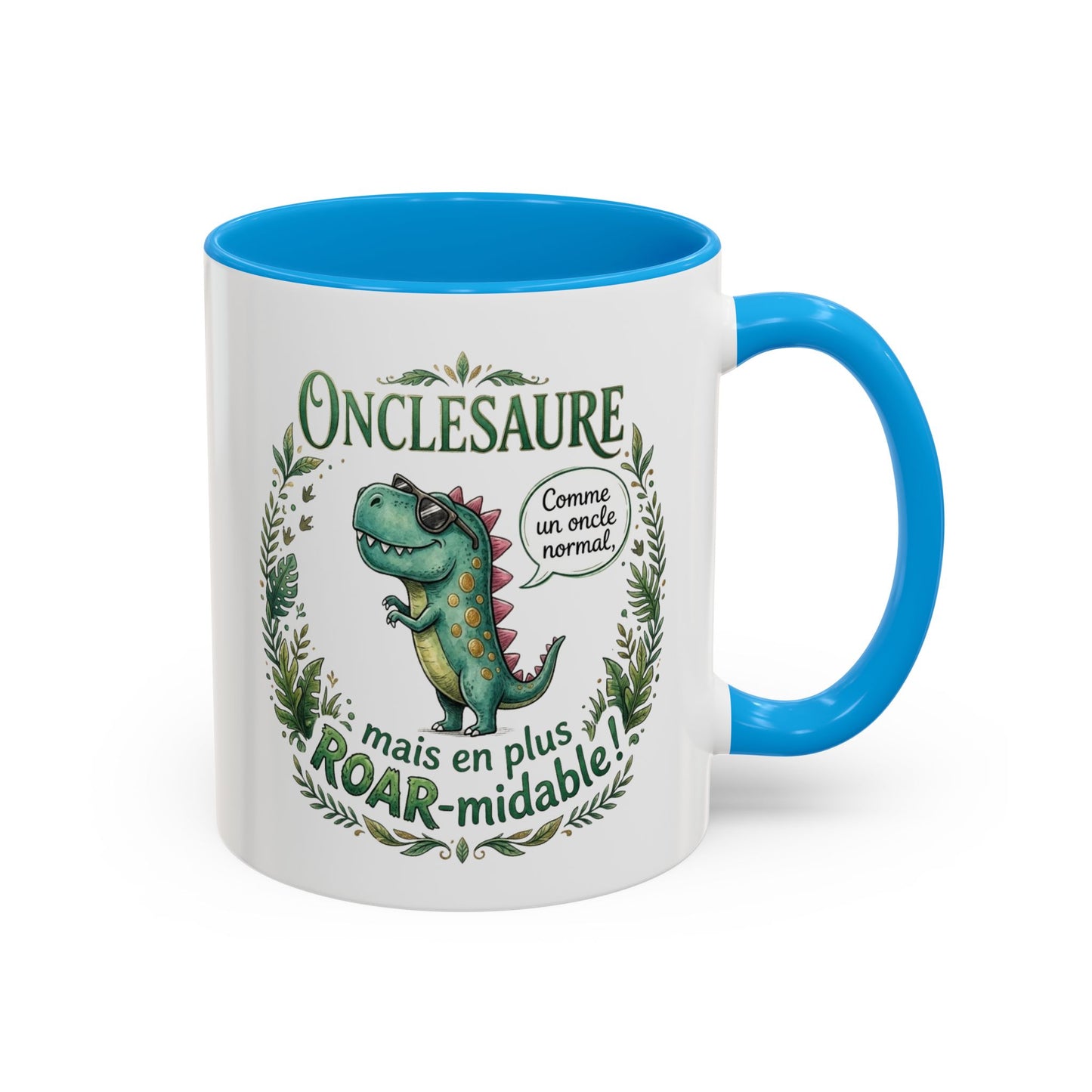 Tasse Oncle Dinosaure 325ml – Mug Céramique Humour Tonton Cadeau Original Famille Dinosaure