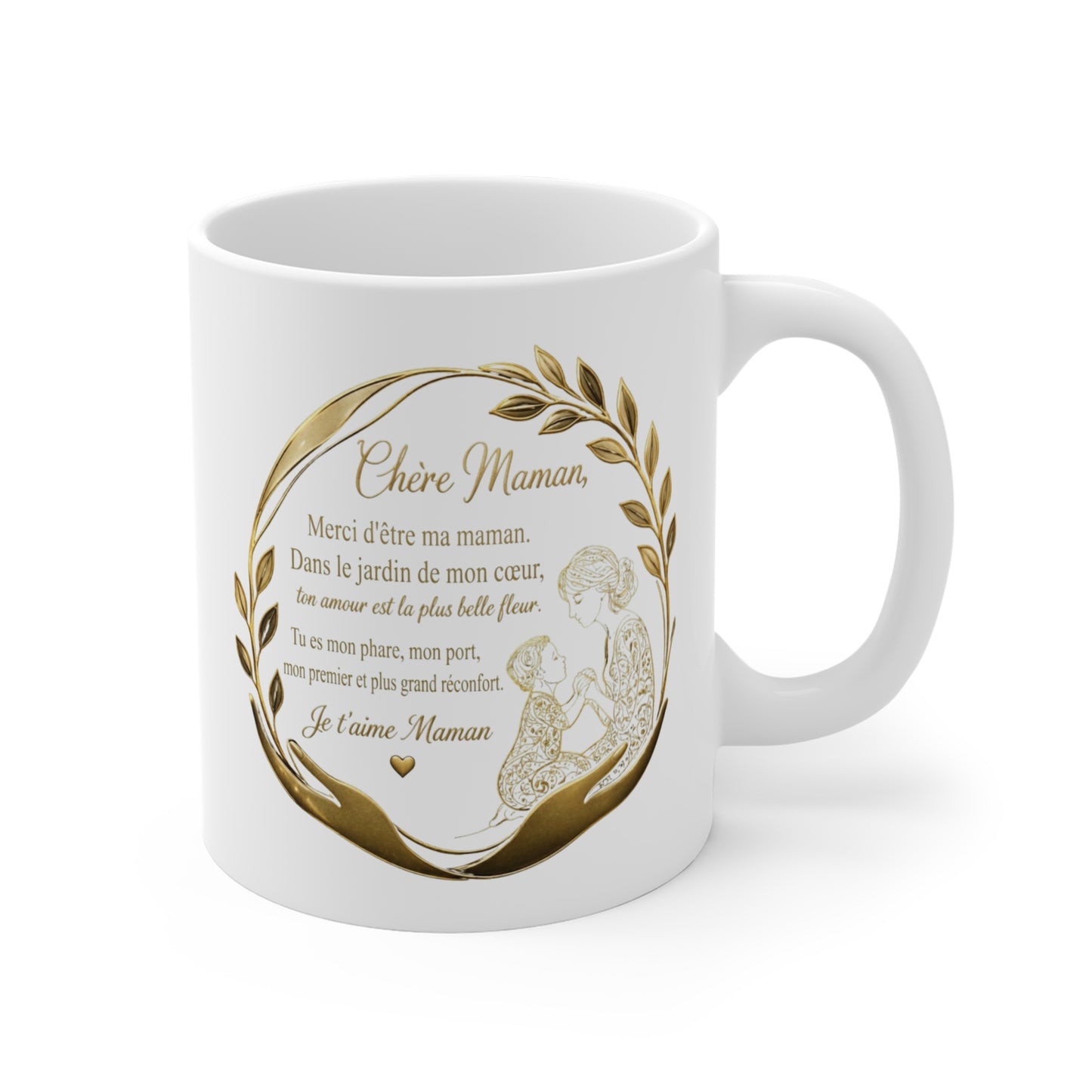 Tasse Message Maman – Mug Citation Amour Maman – Cadeau Émotionnel Fête des Mères Original 325ml