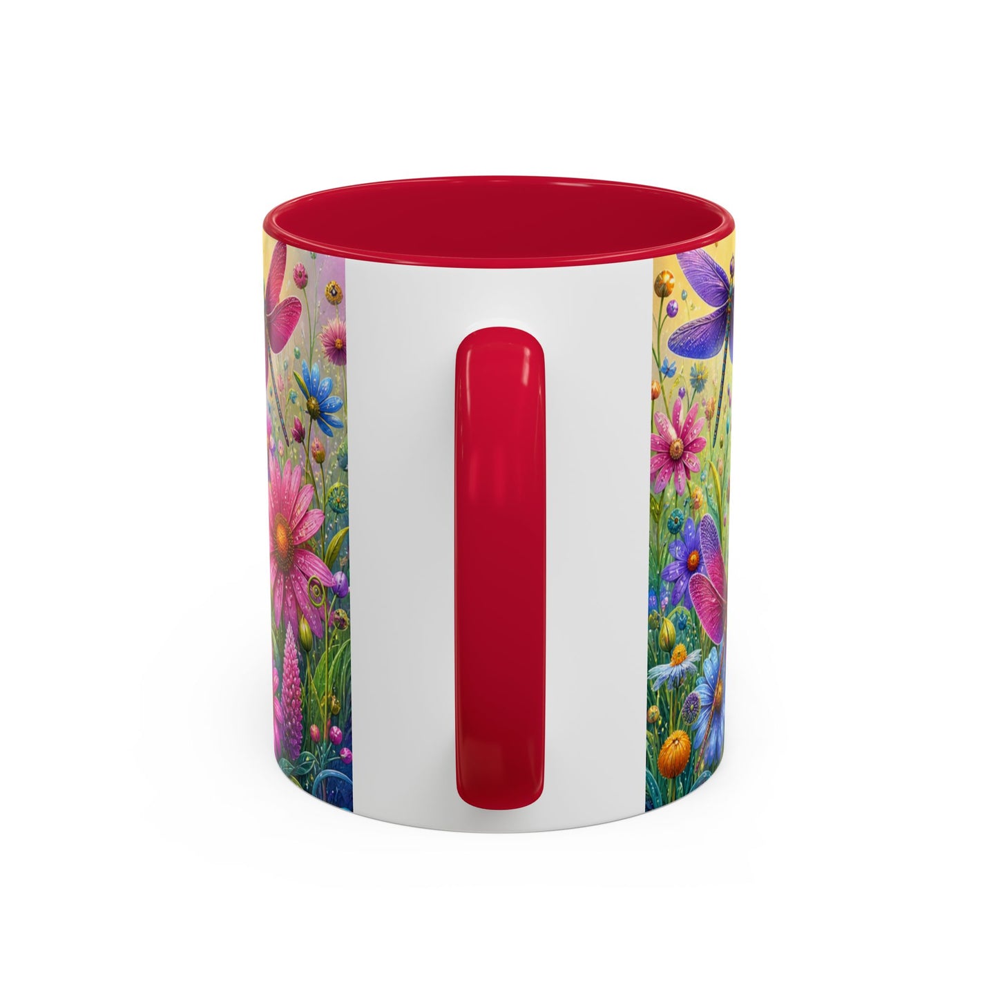 Tasse Libellules et Fleurs Colorées – Mug Nature Printemps et Jardin Fleuri – Design Artistique Floral – Céramique 325ml