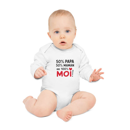 Body bébé "50% Papa, 50% Maman 100% Moi" - Doux, coton