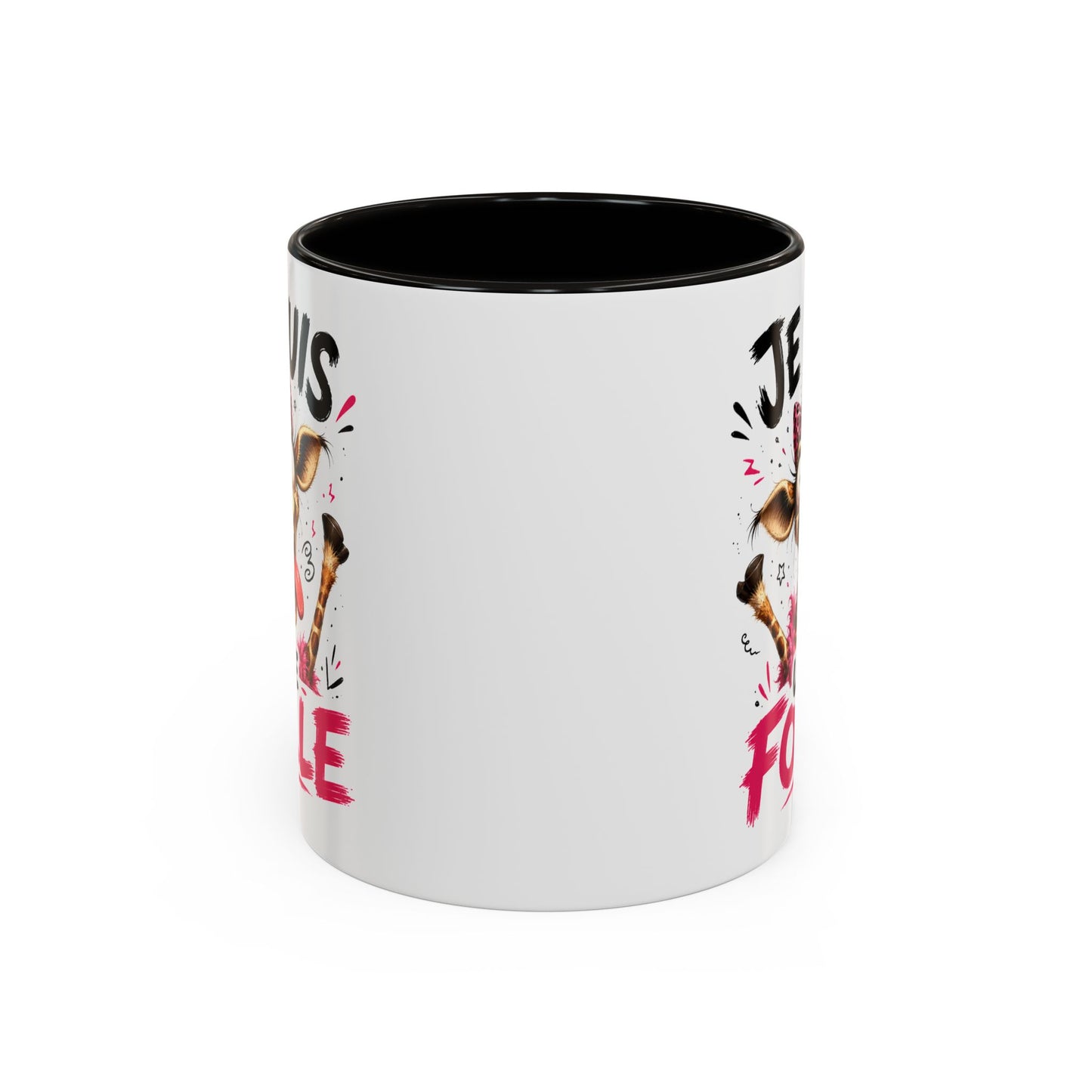 Tasse Je Suis Une Folle – Mug Girafe Folle Humoristique – Cadeau Femme Drôle et Délirant 325ml