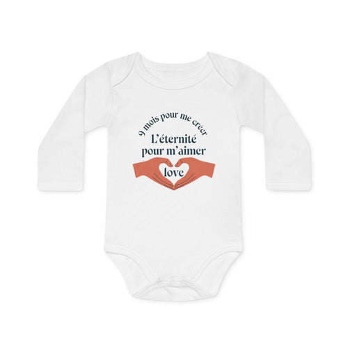 Body bébé "9 mois pour me créer" - Coton doux, message tendre