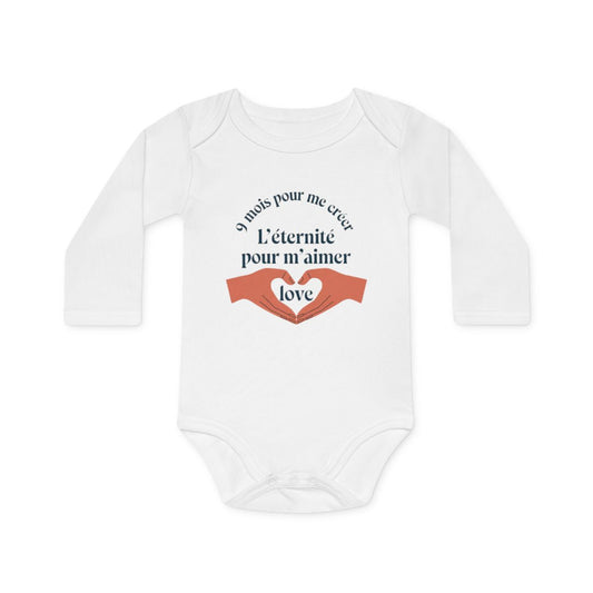 Body bébé "9 mois pour me créer" - Coton doux, message tendre