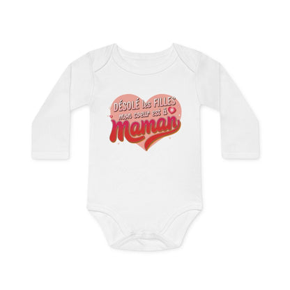 Body bébé "Désolé les filles, mon cœur est à maman" - Coton doux