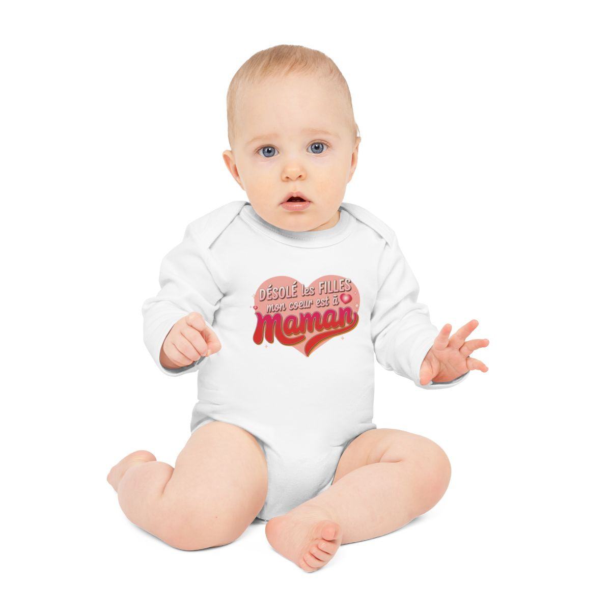 Body bébé "Désolé les filles, mon cœur est à maman" - Coton doux