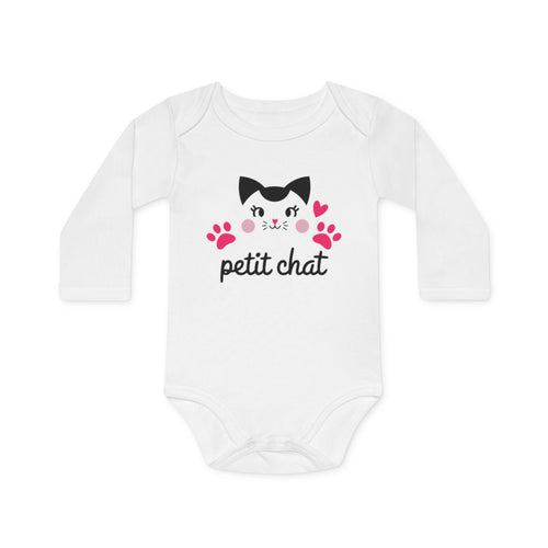 Body bébé "Petit chat" -Animal  Motif mignon, coton doux, manches longues