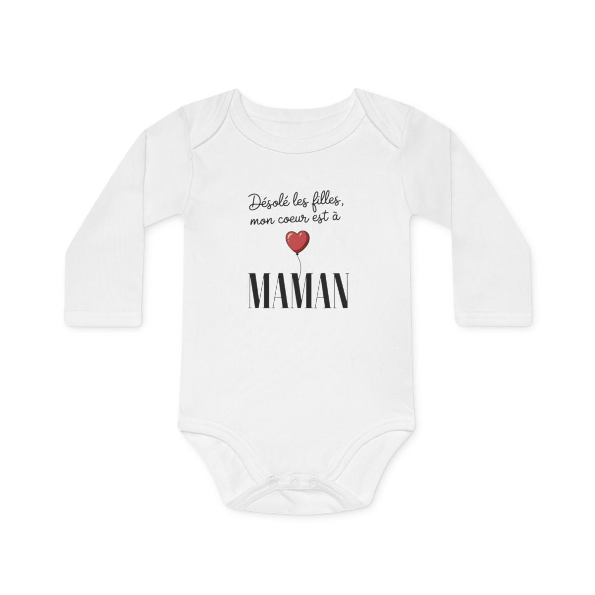 Body bébé "Désolé les filles, mon cœur est à maman" - Coton doux