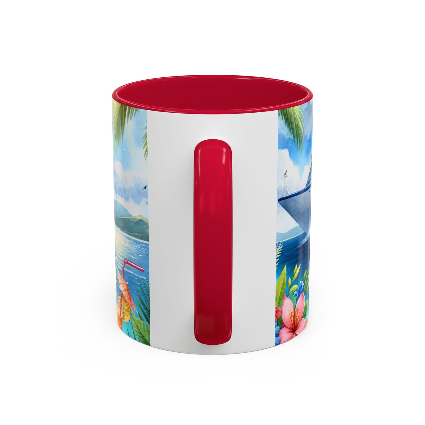 Mug Croisière Tropicale avec Dauphins – Tasse Paquebot de Luxe et Océan Paradisiaque – Cadeau Voyage et Vacances 325ml