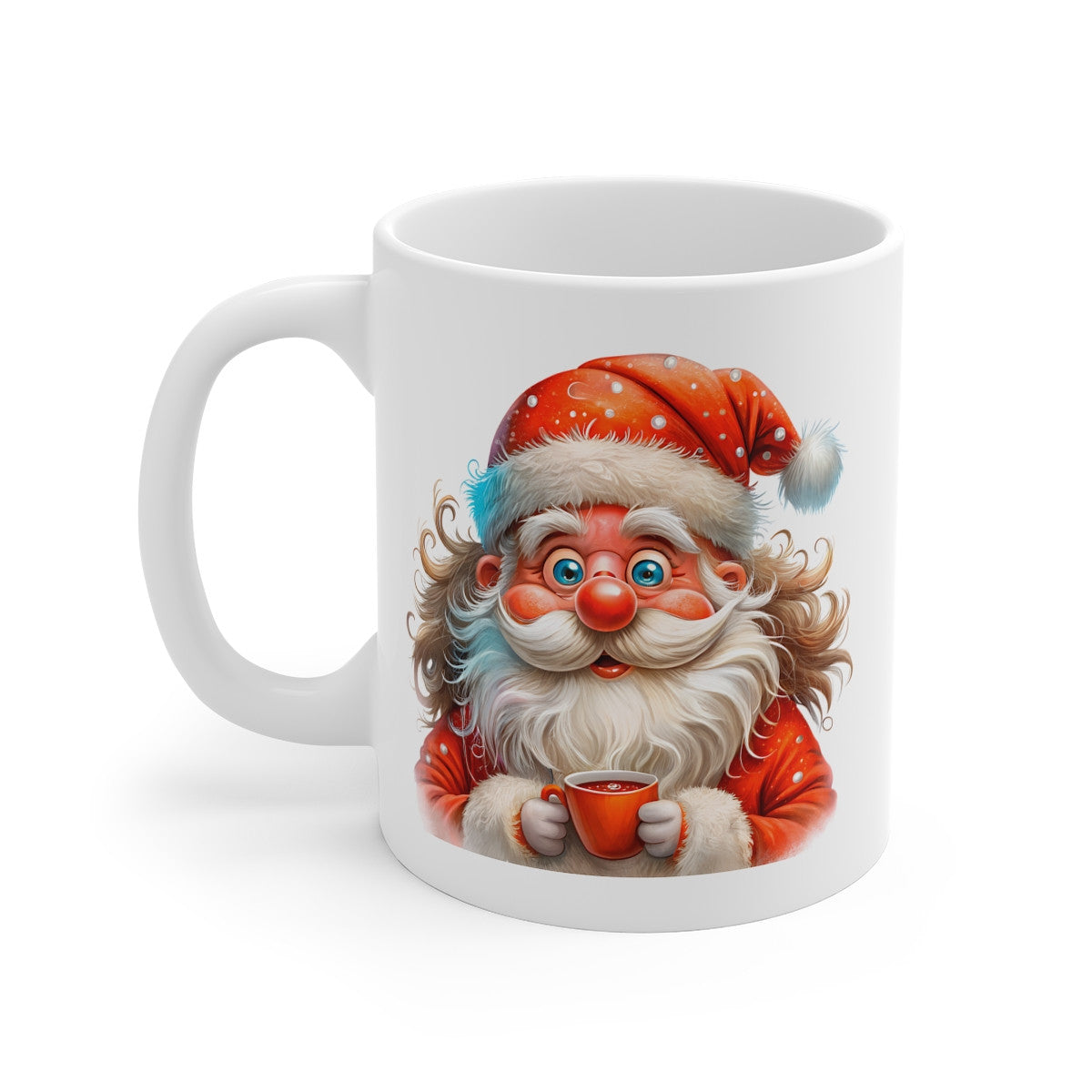 Tasse de Noël "Père Noël et Chocolat Chaud" - Mug Festif en Céramique pour Moments Gourmands