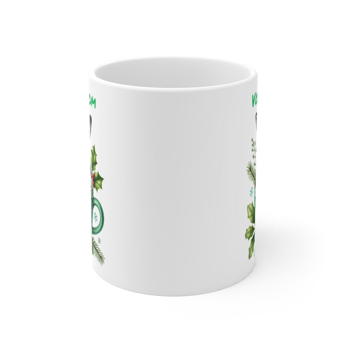 Tasse Mug Personnalisable "Prénom" avec Lapin de Noël en Céramique - Cadeau Mignon et Festif