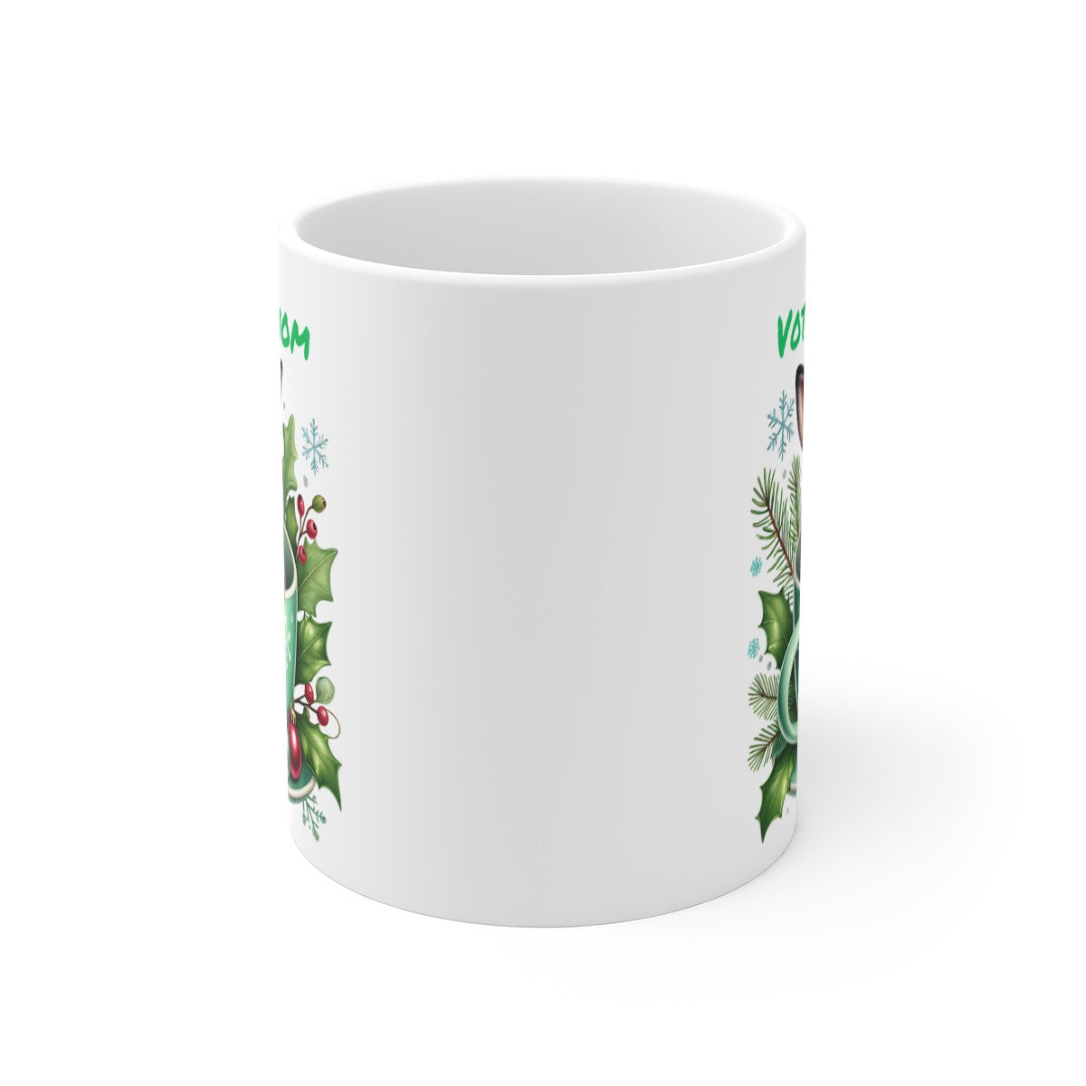 Mug Personnalisable "Prénom" avec Lapin de Noël en Céramique - Tasse Adorable pour Enfants et Adultes