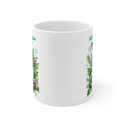 Mug Personnalisable "Prénom" avec Lapin de Noël en Céramique - Tasse Adorable pour Enfants et Adultes