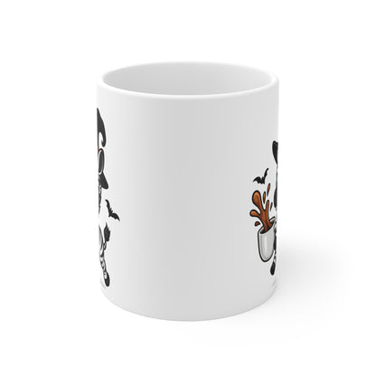 Mug Zèbre Sorcier Café – Tasse Céramique 325ml – Illustration Animalière Drôle Halloween