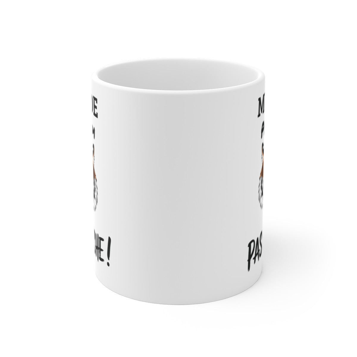 Mug Tasse Animal  "Pas Touche !" avec Tigre Sauvage - Tasse de Caractère - Cadeau Original et Unique