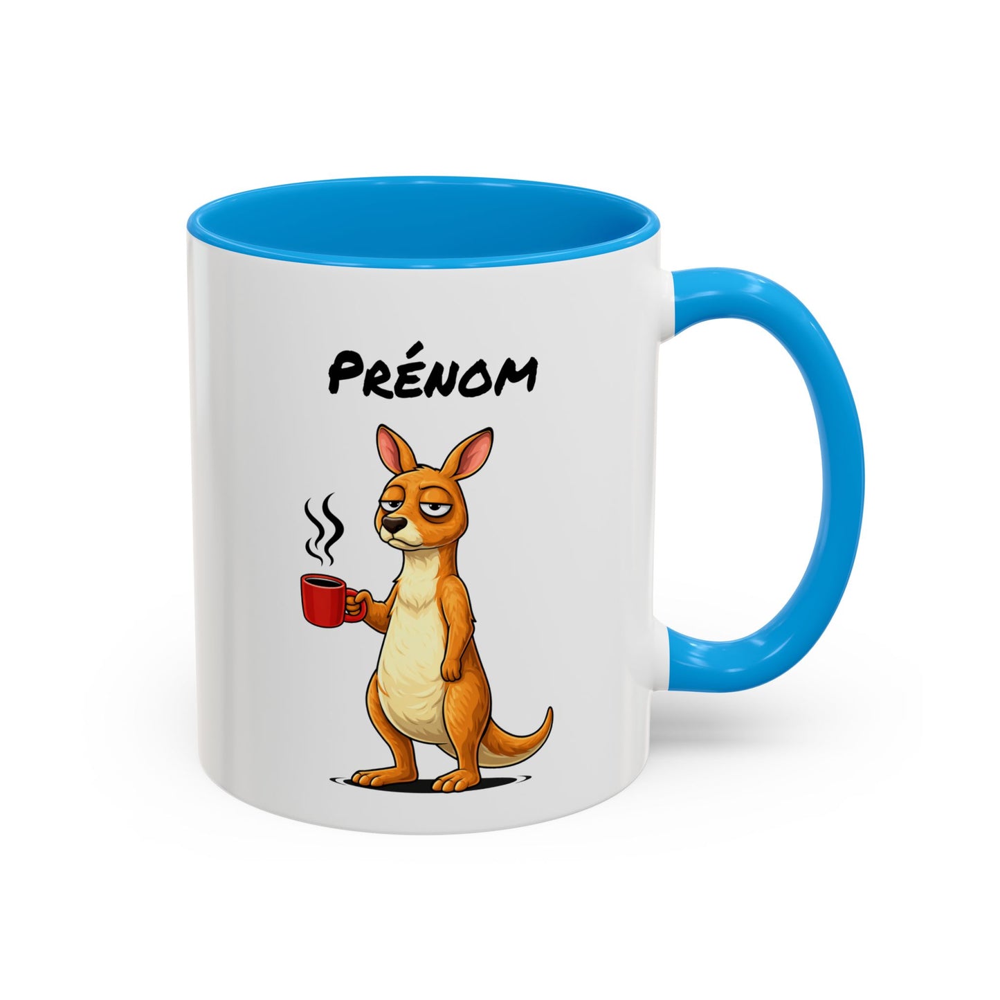 Mug Kangourou Personnalisable 325ml – Tasse Café Humour Fatigue Matin Drôle Cadeau