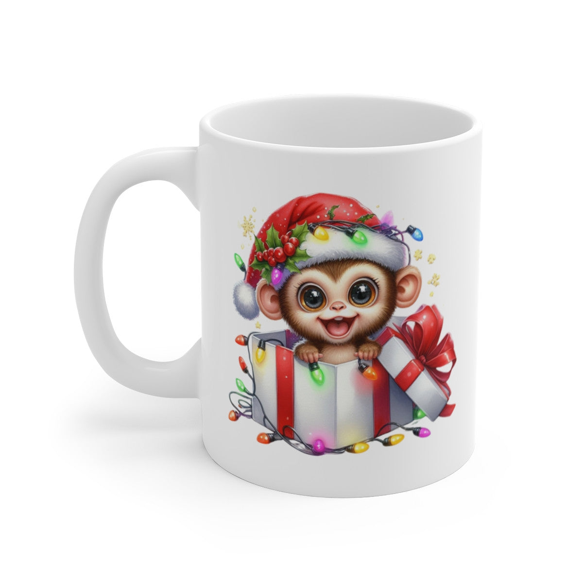 Mug Singe de Noël en Cadeau - Tasse Mignonne et Festive - Idée Cadeau Parfaite pour les Fêtes