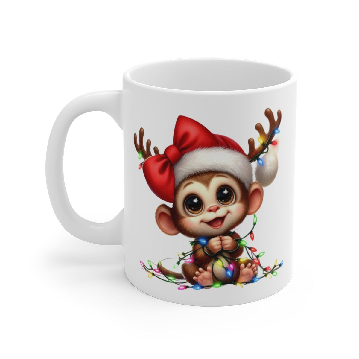 Mug Singe Renne de Noël - Tasse Mignonne et Festive - Idée Cadeau pour les Amateurs de Noël