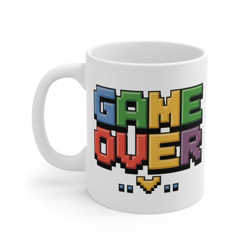 Mug "Game Over" - Tasse Gamer en Pixel Art - Cadeau Parfait pour les Fans de Jeux Vidéo