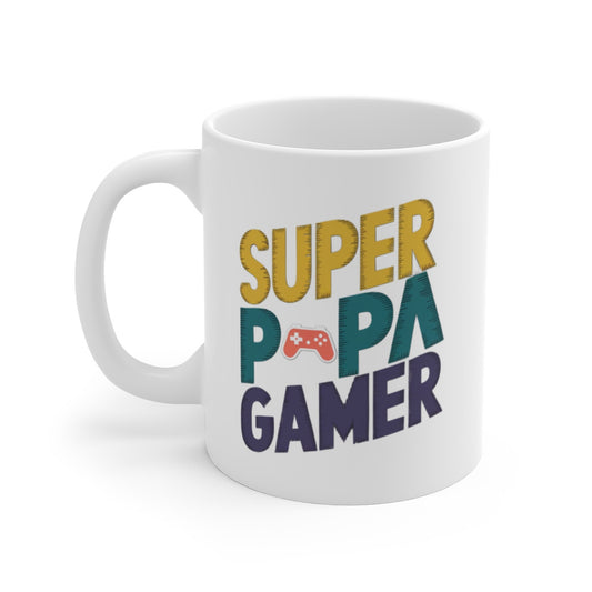 Mug "Super Papa Gamer" - Cadeau Original pour les Papas Joueurs - Tasse Gaming Fun