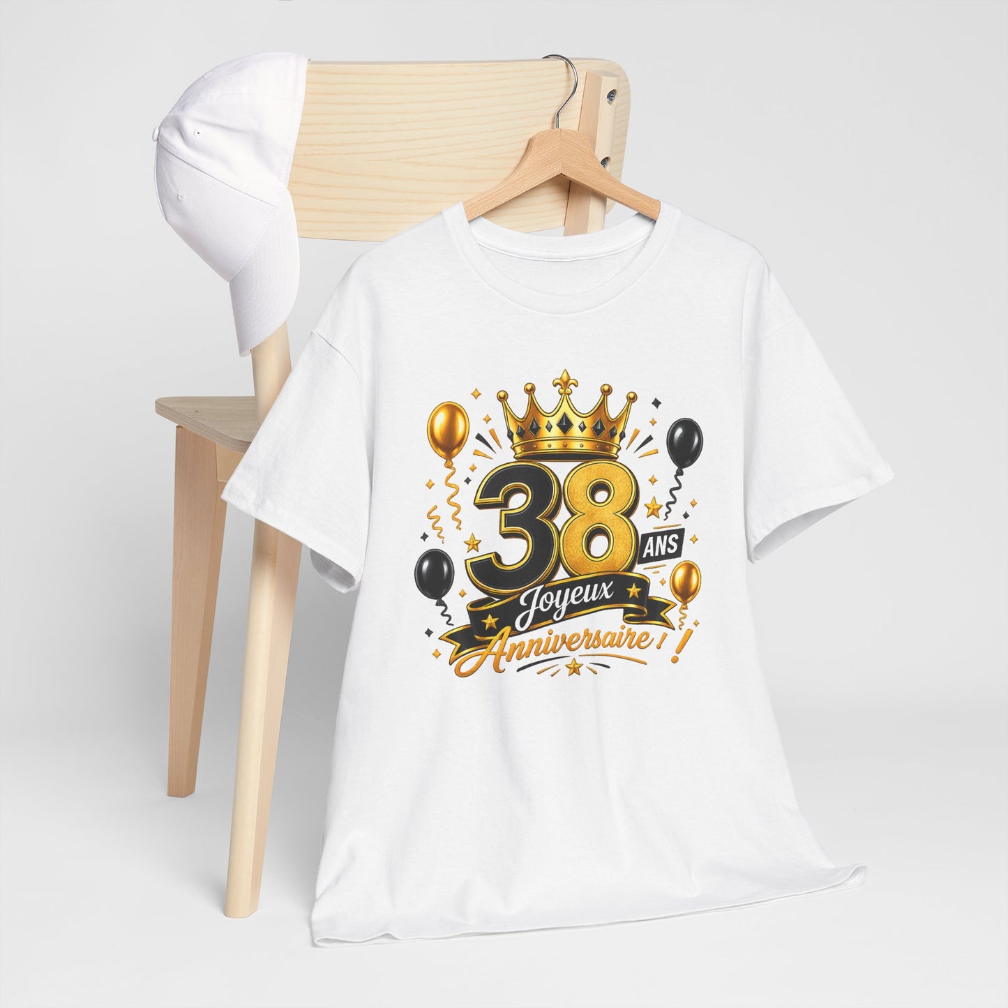 Tee Shirt Anniversaire 38 Ans Homme et Femme Joyeux Anniversaire Cadeau 38 Ans Idée Cadeau Adulte