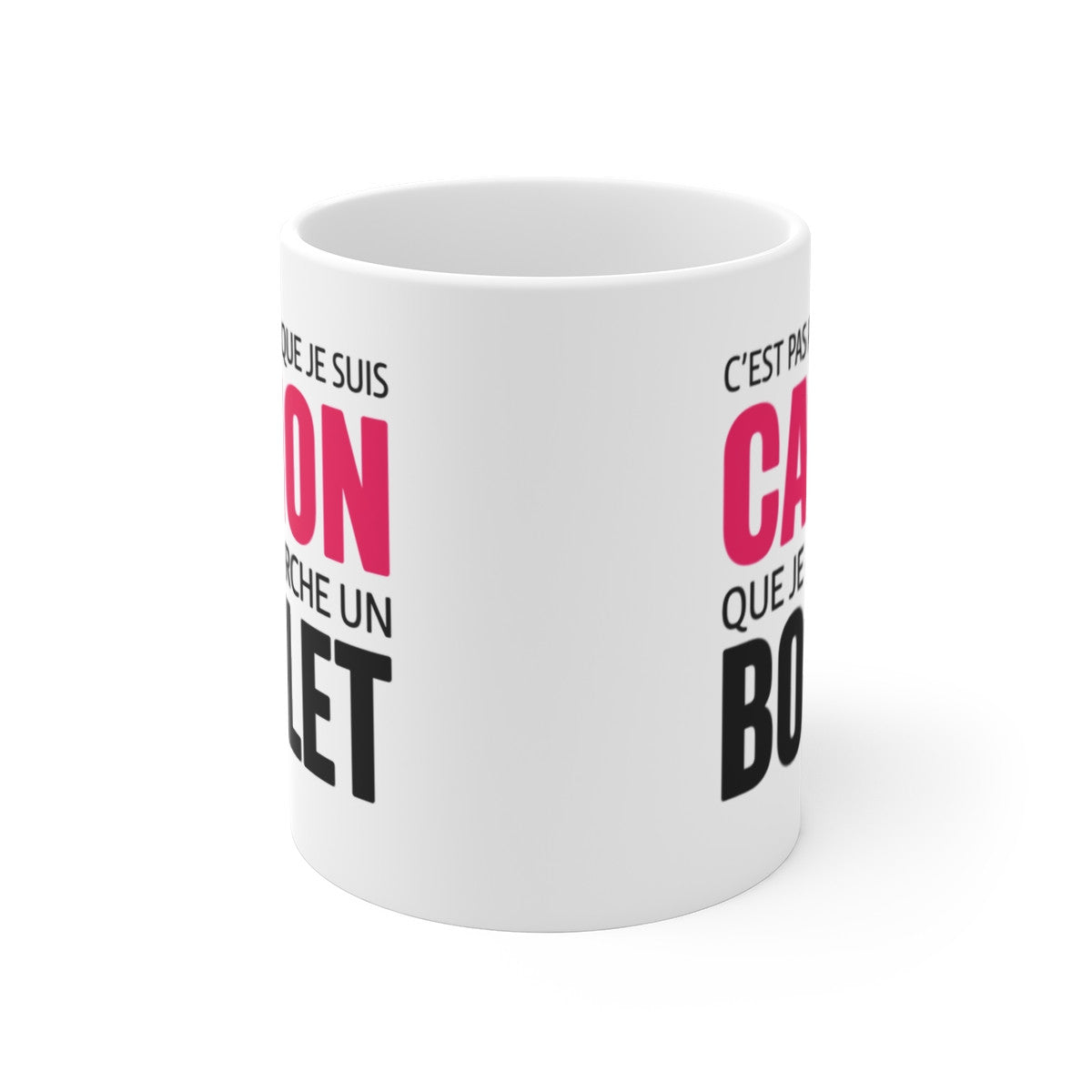 Mug Tasse humour C’est pas parce que je suis CANON que je cherche un BOULET" - Cadeau Drôle et Original pour Femme