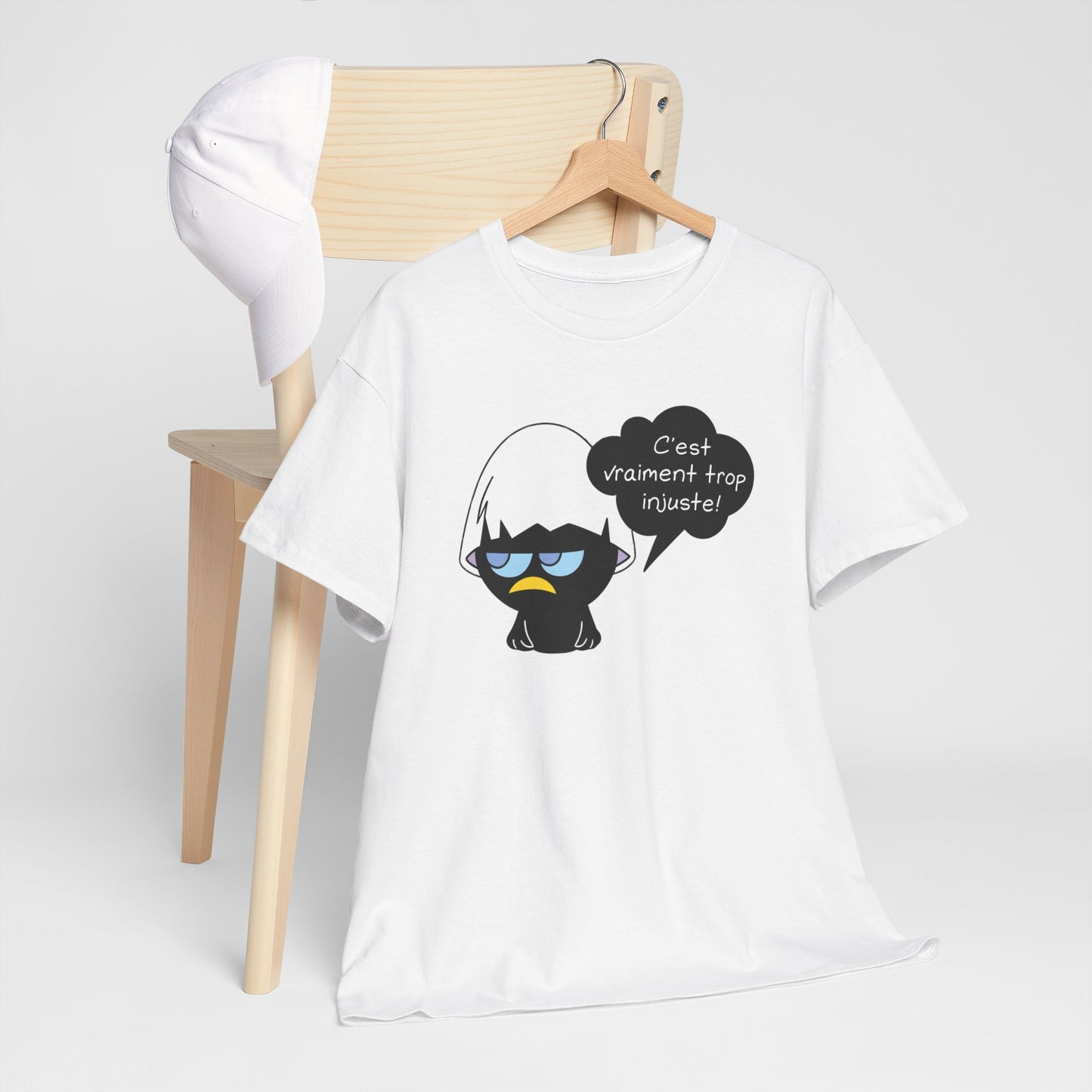 Tee-Shirt Humour  Calimero Râleur Homme Femme – C'est Vraiment Trop Injuste – Cadeau Drôle Personne Boudeuse Mécontente