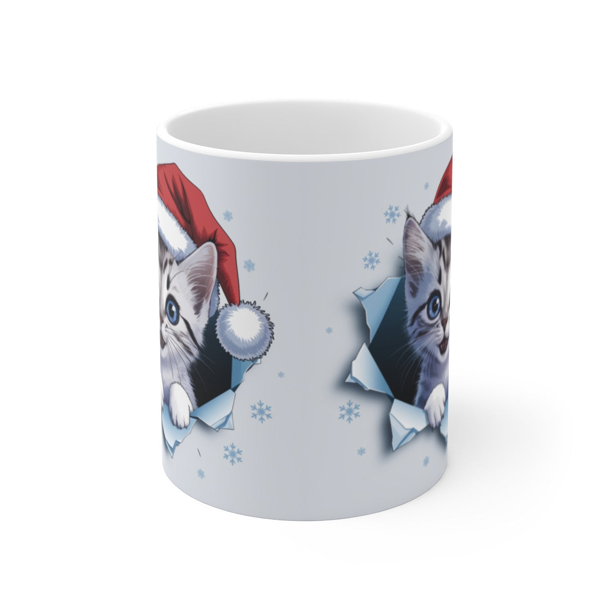Mug Tasse Chat  "Chaton Noël - Douceur et Fêtes" - Cadeau Mignon et Festif pour Noël